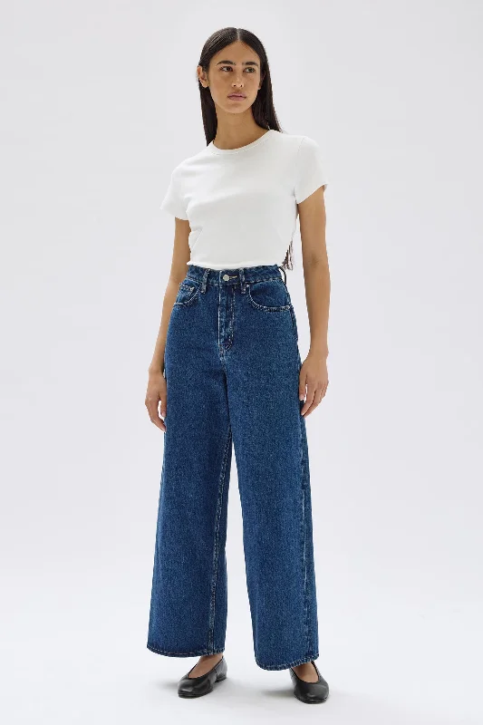 Sports Jumpsuit Lace pleated skirt Wide Leg Jean