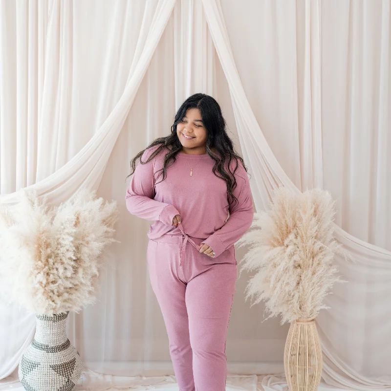 Affordable selection Printed women’s pants Women's Bamboo Jersey Jogger Pant in Dusty Rose
