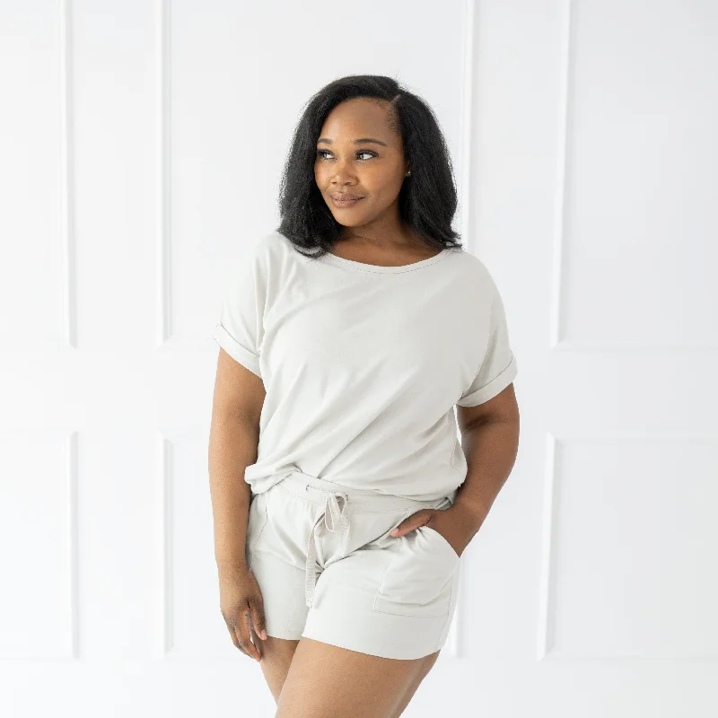 Fun and cute Tapered women’s pants Women's Bamboo Jersey Shorts in Oat
