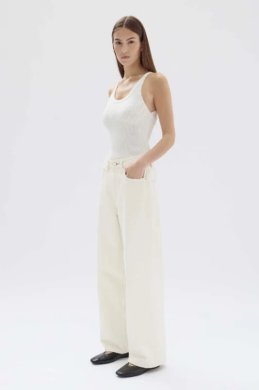 Sports High Waist Style Button-up maxi skirt Womens Boyfriend Jean