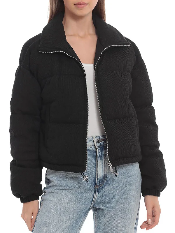 Elegant Style Puffer Vest Jacket Womens Cropped Cold Weather Puffer Jacket