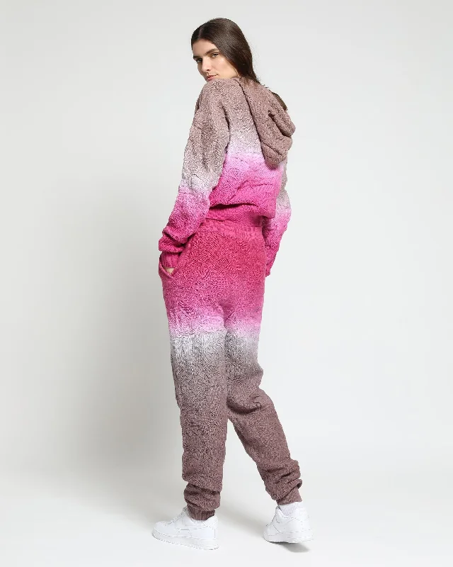 Moisture wicking Flat-front pants for women Crossover Netting Sweater Dip Dye Joggers