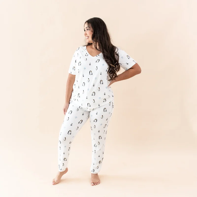 Wandering freely Soft cotton women’s pants Women's Jogger Pants in Penguin