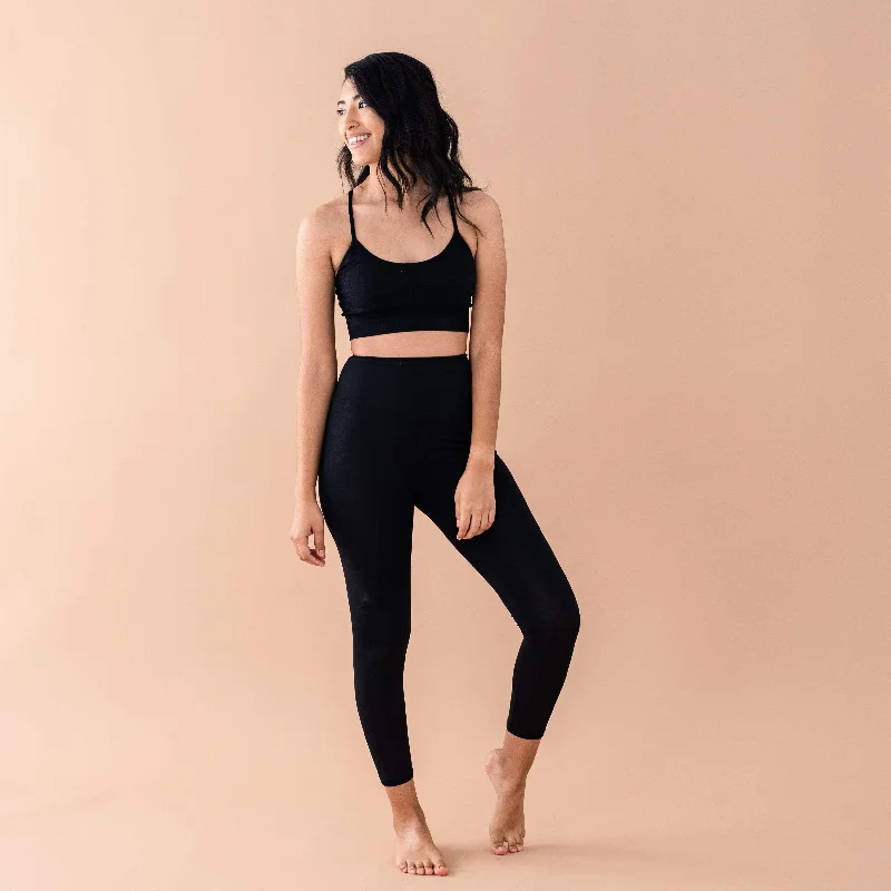 Street Show-off Style A-line corduroy skirt Women's Leggings in Midnight