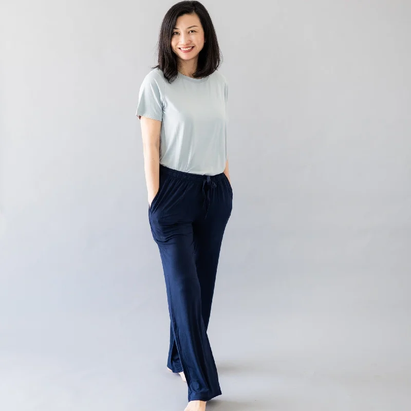 Sports Vitality Style Off-shoulder skirt Women's Lounge Pants in Navy