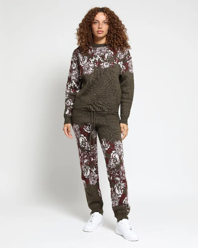Alice style Chinos for women Hanging Floral Distressed Sweater Pant