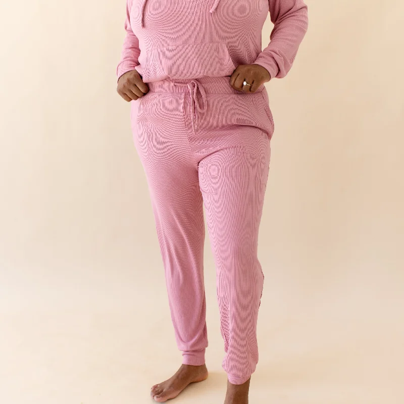 Single item design Trousers for work Women's Ribbed Jogger Pant in Apple Blossom