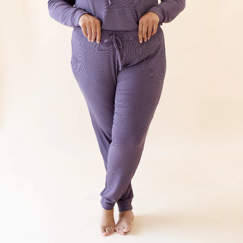 High-quality fabrics Plus size women’s pants Women's Ribbed Jogger Pant in Currant