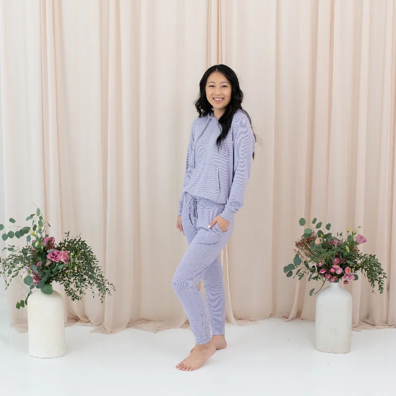 High-end atmosphere High-rise women’s pants Women's Ribbed Jogger Pant in Taro
