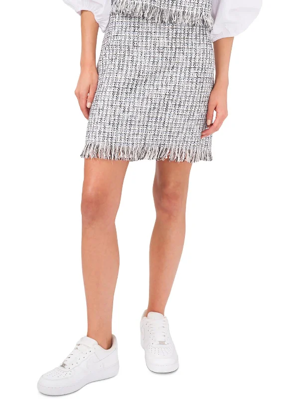 Low-key Luxury Bohemian skirt Womens Tweed Above Knee Mini Skirt