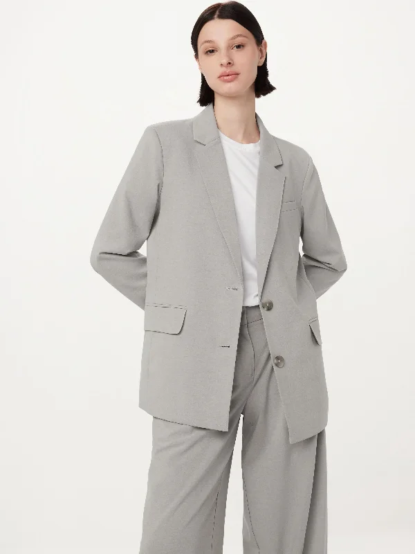 Elegant and noble Velvet evening blazer The Relaxed 2-Button Blazer in Light Grey