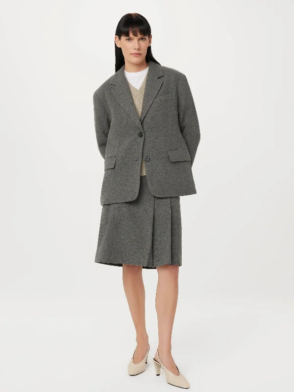 Sweet breath Casual blazer The Loose Recycled Wool Blazer in Grey Black