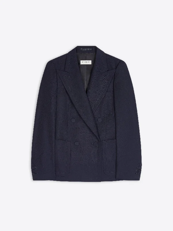 Comfortable down Military style blazer Double-breasted blazer