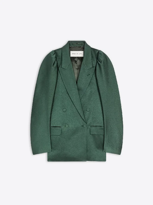 Round neck design Checkered blazer Caban blazer