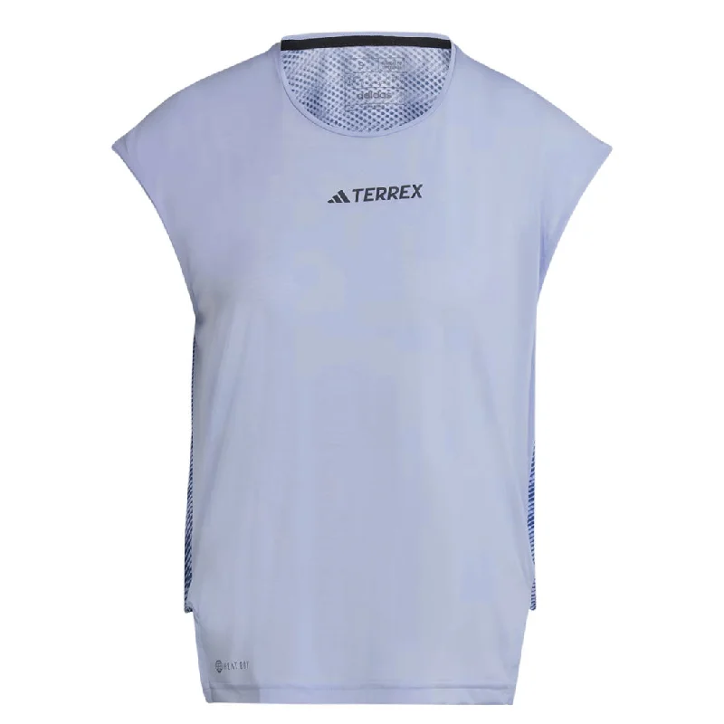 Comfortable and simple Crop top activewear adidas - Women's Terrex Agravic Pro Trail Running T-Shirt (HT9433)