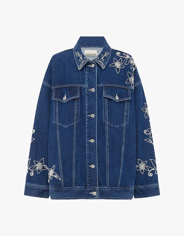 Literary Style Carmen Jacket - Light Blue