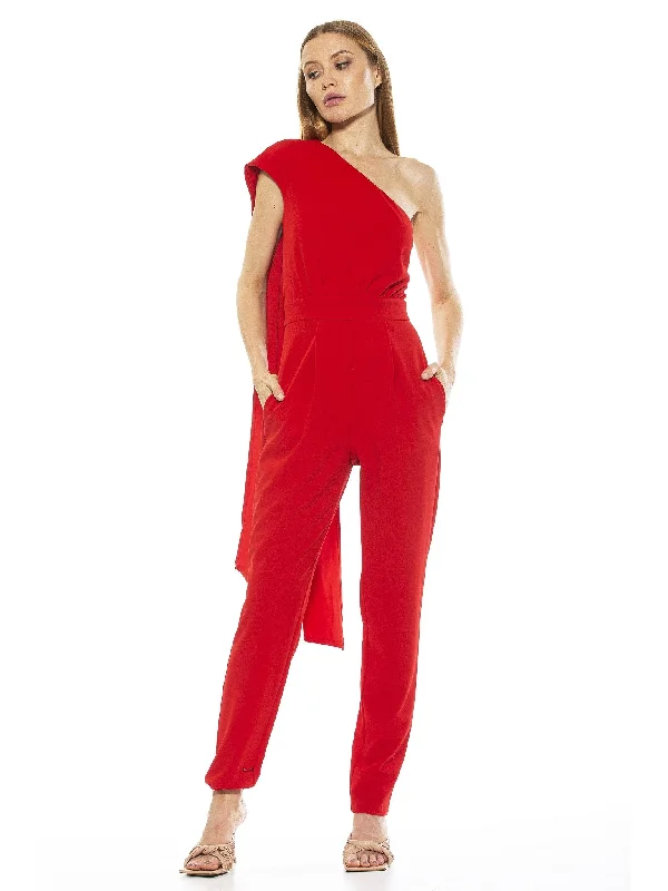 Sports And Leisure Satin silk bodysuit Cape Jumpsuit