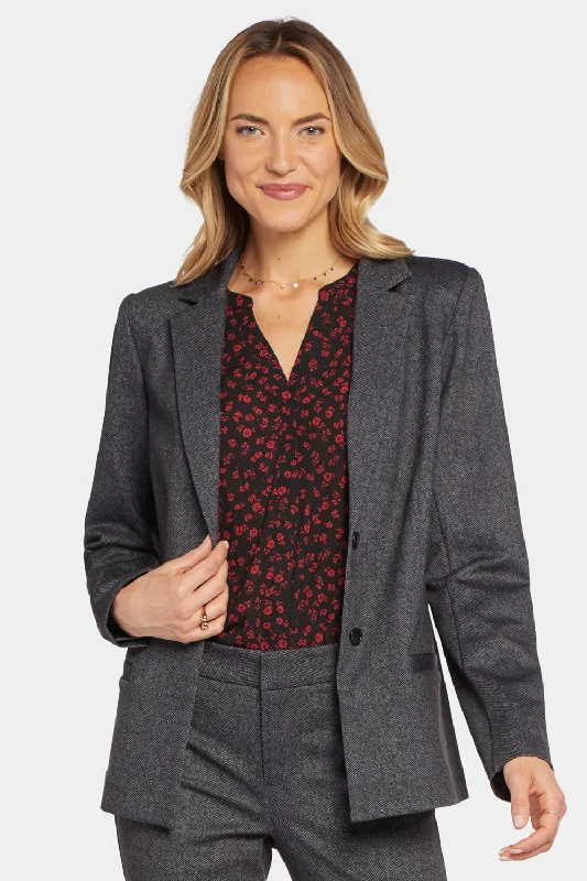 Exquisite workmanship Fur coat Classic Blazer Jacket  - Mondo Herringbone