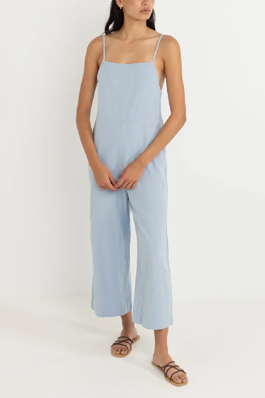 Low-key Luxury Tunic bodysuit Classic Jumpsuit Blue