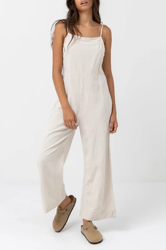 Casual And Versatile Stretch-fit bodysuit Classic Jumpsuit Oat