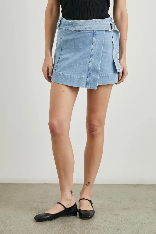 Printed pattern DEANNA SKIRT - BLUE MIST