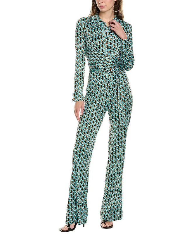 Classic Retro Silk bodysuit Diane von Furstenberg Michele Jumpsuit