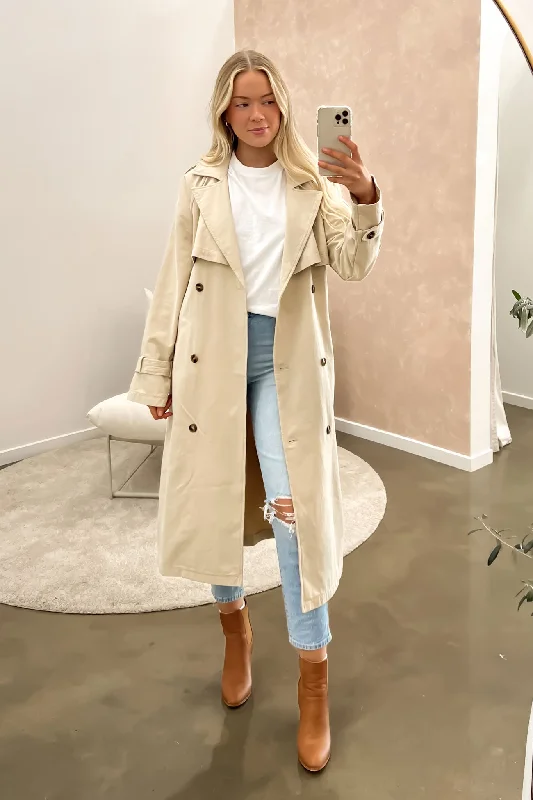Advanced Customization Tailored windbreaker Eve Trench Coat Tan