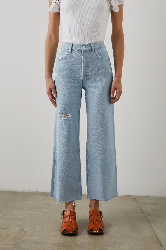 Warm Winter Series GETTY CROP WIDE LEG - OCEANVIEW DISTRESS