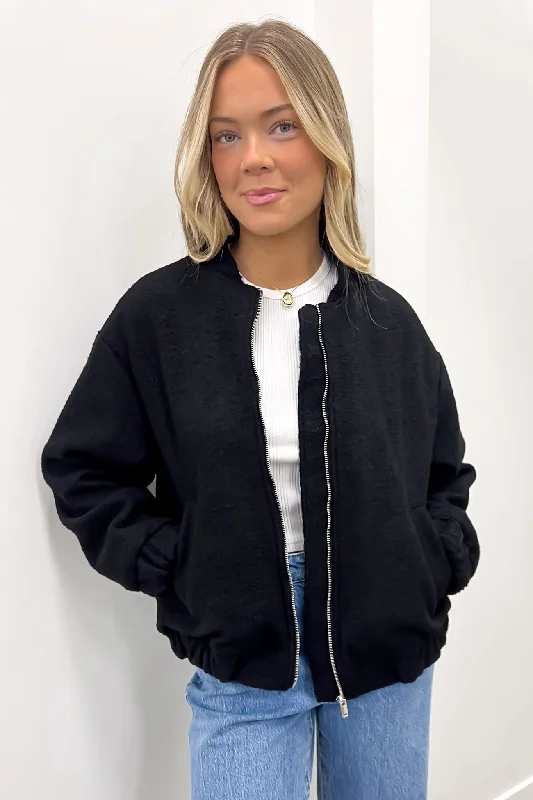 Personality Publicity Two-tone jacket Hayley Bomber Black