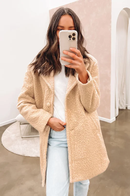 High-end atmosphere Formal trench coat Henderson Teddy Coat Beige