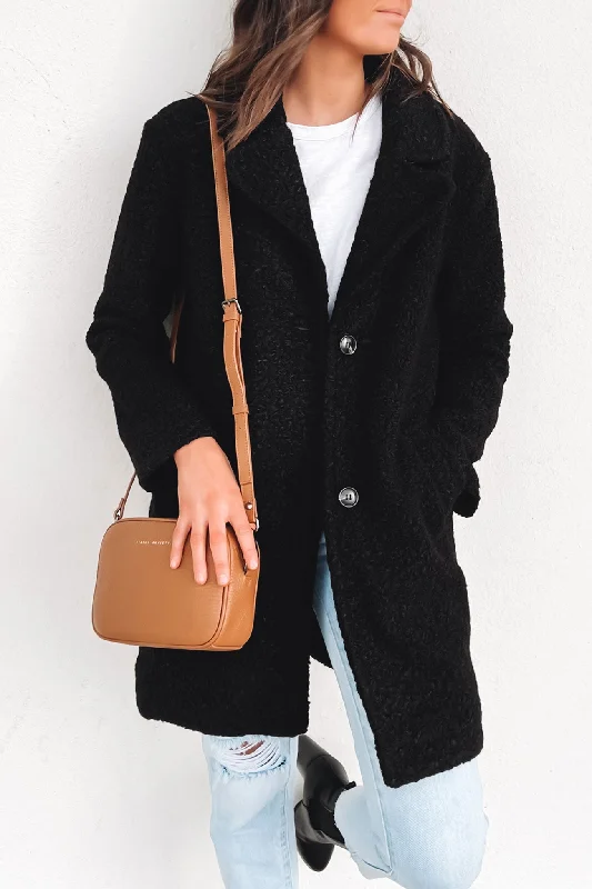 Warm and substantial Cropped puffer jacket Henderson Teddy Coat Black