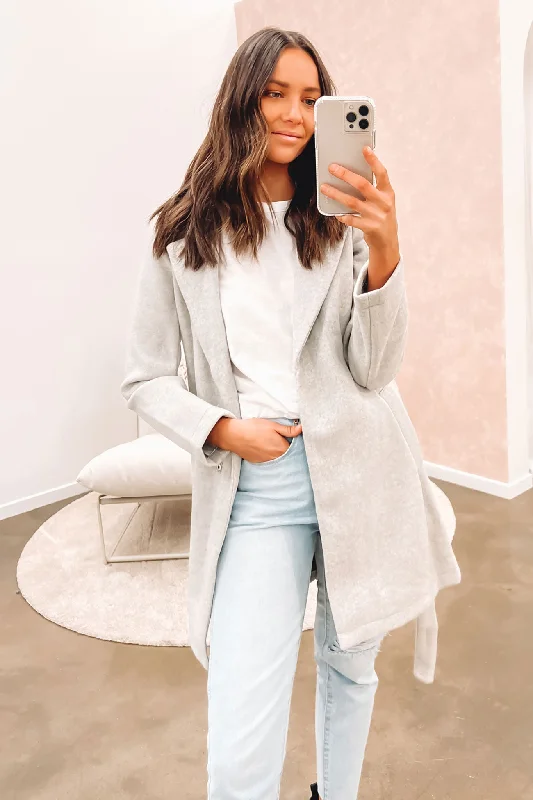 Noble Temperament Sleeveless coat Jacinta Coat Grey
