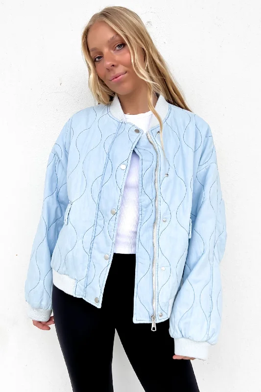 Creative Style Casual lightweight jacket Kenna Chambray Jacket Blue