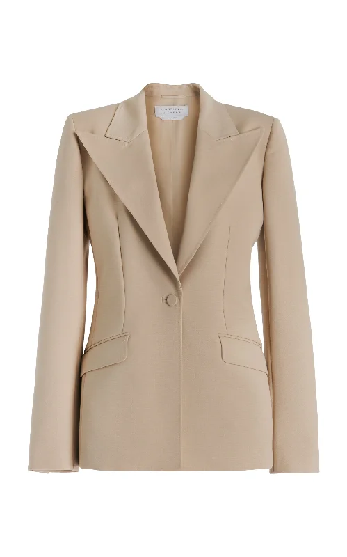 Elegant And Lazy Puffer blazer Leiva Blazer in Khaki Sportswear Wool