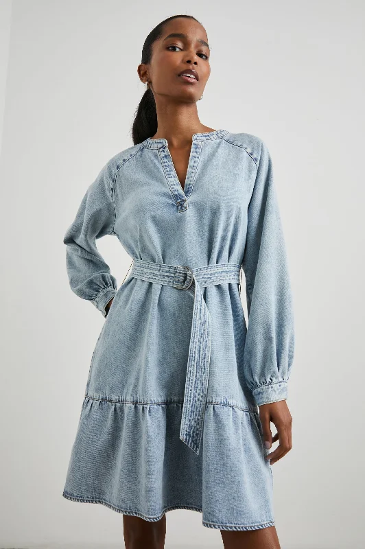Street Vertical And Horizontal Design LILA DRESS - FADED INDIGO