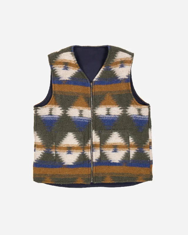 Single item design Open-front coat Deck Vest Nebraska Cotton Blue