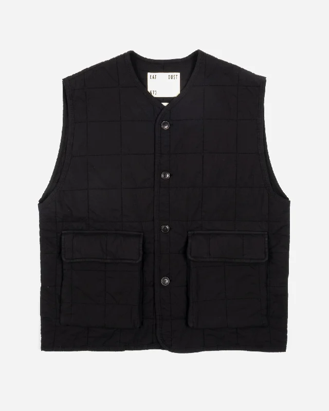 Affordable selection Double-breasted coat Battle Vest Cotton Quilt Black