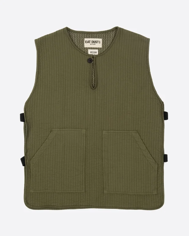 Simple research Peacoat jacket Armor Vest Armor Cotton Dark Olive
