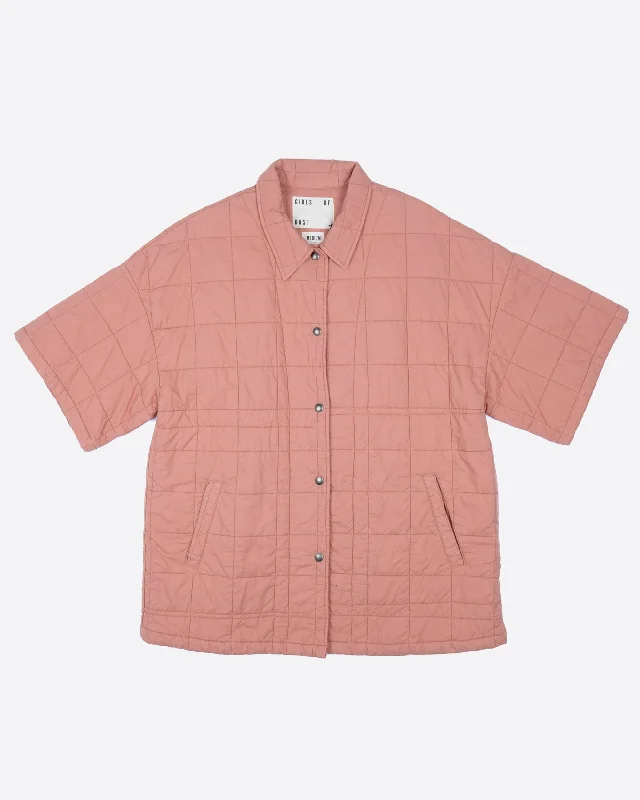 Amazing design Leather jacket Kyoto Overshirt Cotton Quilt Old Rose