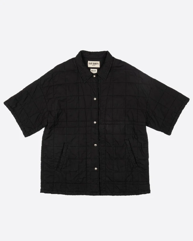 Sports fitness shoes Fashion trench coat Kyoto Overshirt Cotton Quilt Black