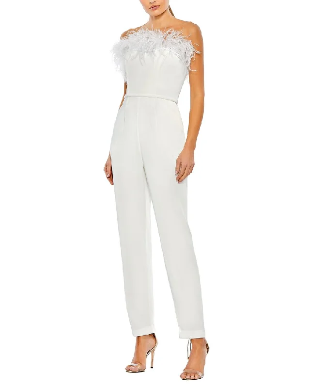 Elegant Classic Bold print bodysuit Mac Duggal Jumpsuit