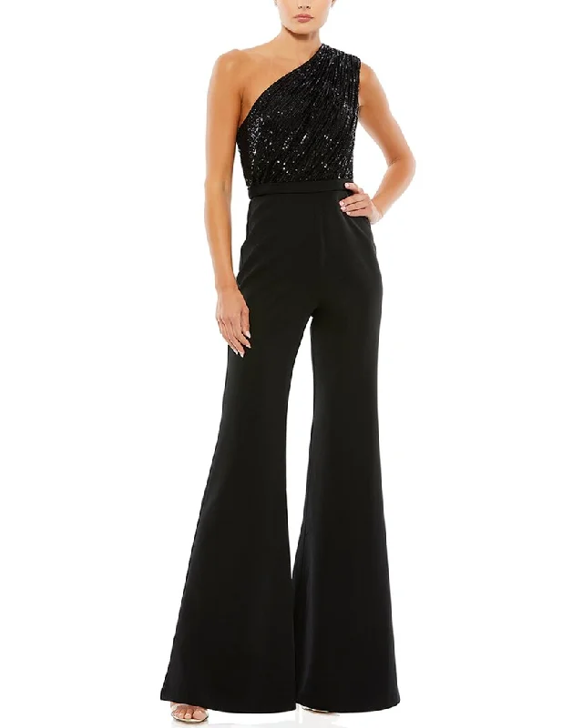 Celebrity Style Striped bodysuit Mac Duggal Jumpsuit