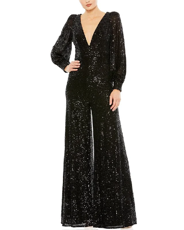 Printed pattern Active bodysuit Mac Duggal Sequin Jumpsuit