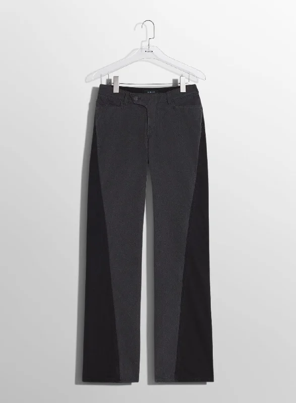Street Style Suit bi-tone black straight leg jeans