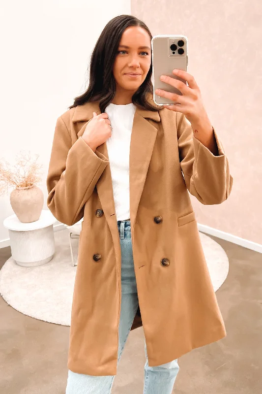 Street Style Fur-lined jacket Parker Coat Camel