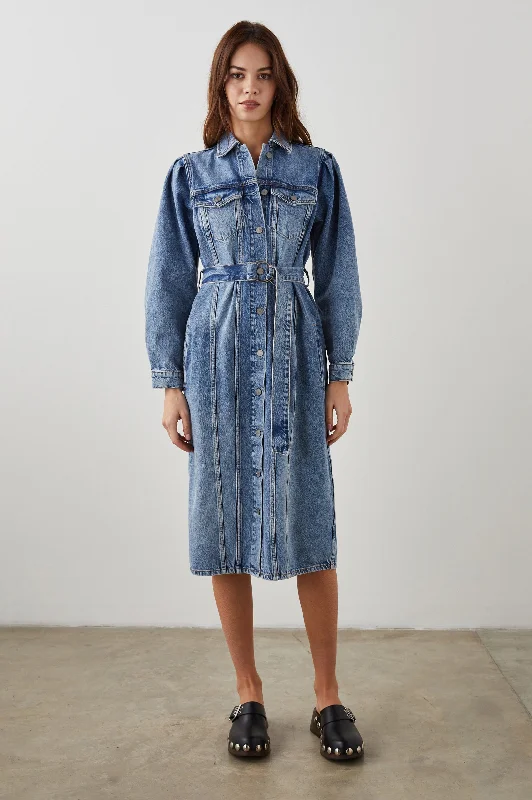 Hooded design PISMO DRESS - STILLWATER