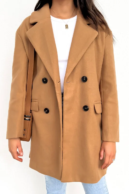 Alice style Classic puffer coat Raya Coat Tan