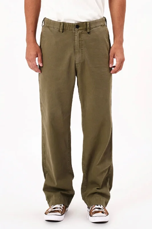 Street Fashion Style Ezy Worker Pant Moss