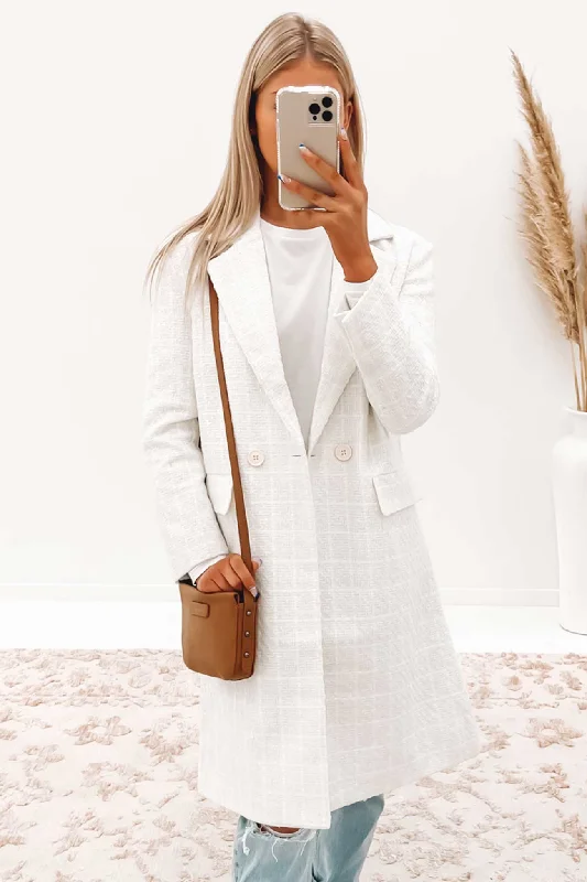 Street Fashion Style Stylish raincoat Rorie Coat White