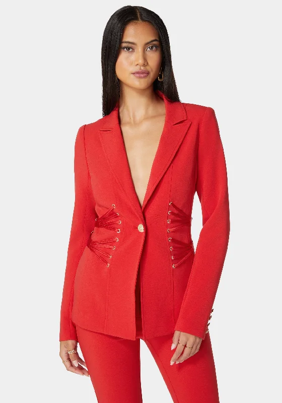 Party Wear Cape coat Satin Detail Tailored Woven Twill Blazer